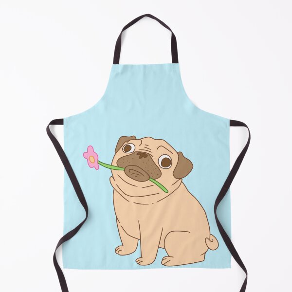 Item preview, pug with flower designed and sold by trinketgal.