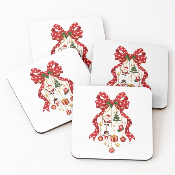 Item preview, Red Polka Dot Christmas Bow with Hanging Charms designed and sold by skyartdesign.