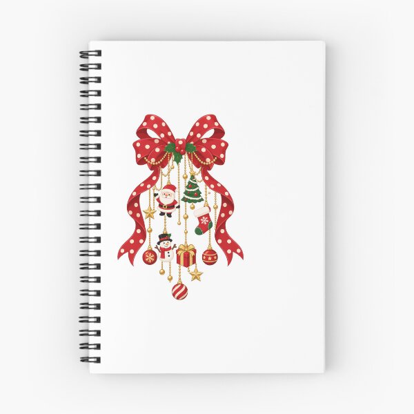 Item preview, Red Polka Dot Christmas Bow with Hanging Charms designed and sold by skyartdesign.