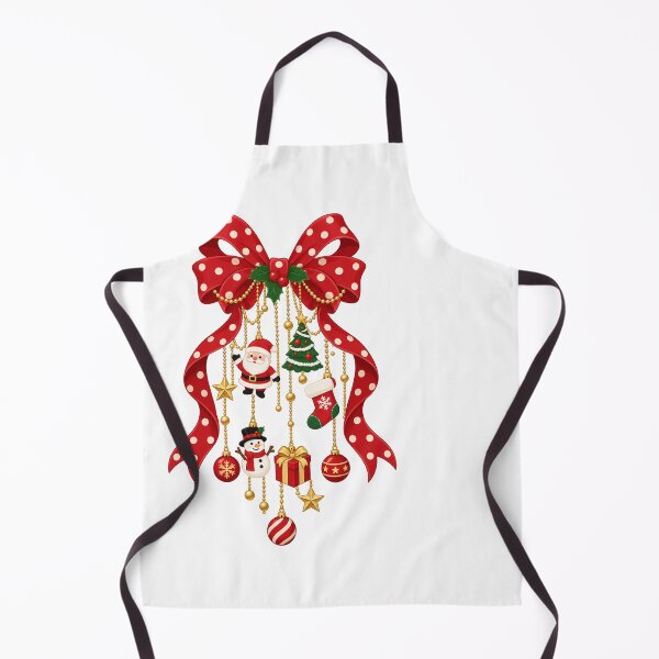 Item preview, Red Polka Dot Christmas Bow with Hanging Charms designed and sold by skyartdesign.