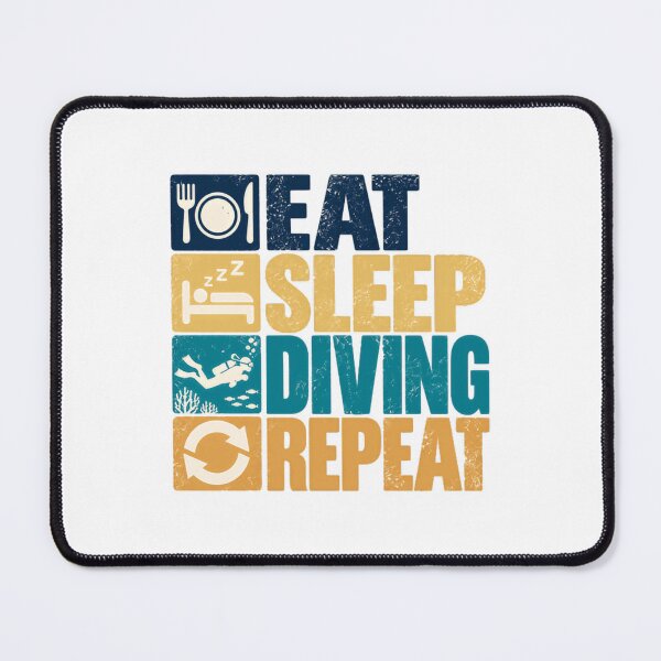 Item preview, Eat Sleep Diving Repeat Scuba Diver Ocean Hobby designed and sold by SEEM-drawing.