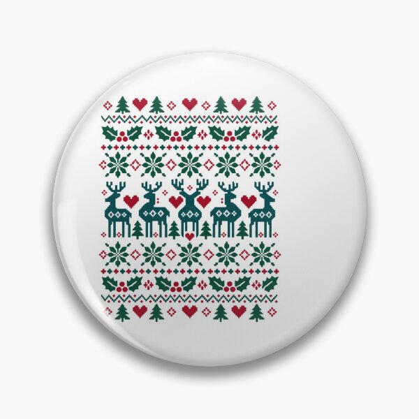Item preview, Nordic Reindeer Snowflake and Holly Christmas Pattern designed and sold by skyartdesign.