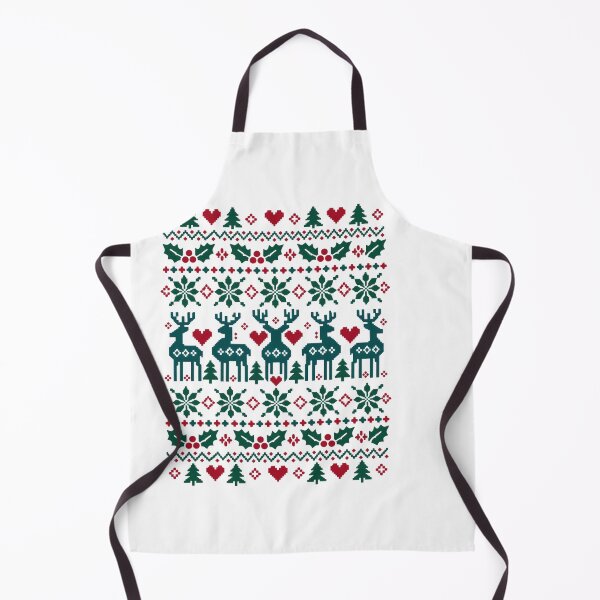 Item preview, Nordic Reindeer Snowflake and Holly Christmas Pattern designed and sold by skyartdesign.