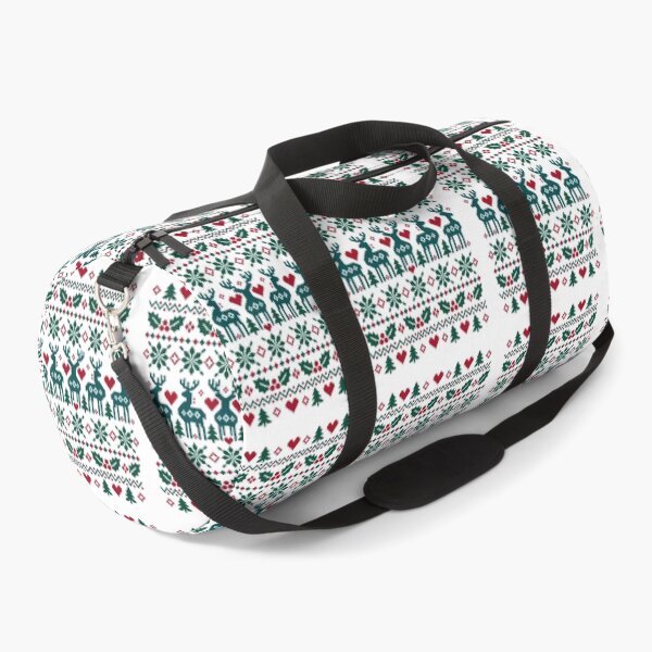 Item preview, Nordic Reindeer Snowflake and Holly Christmas Pattern designed and sold by skyartdesign.