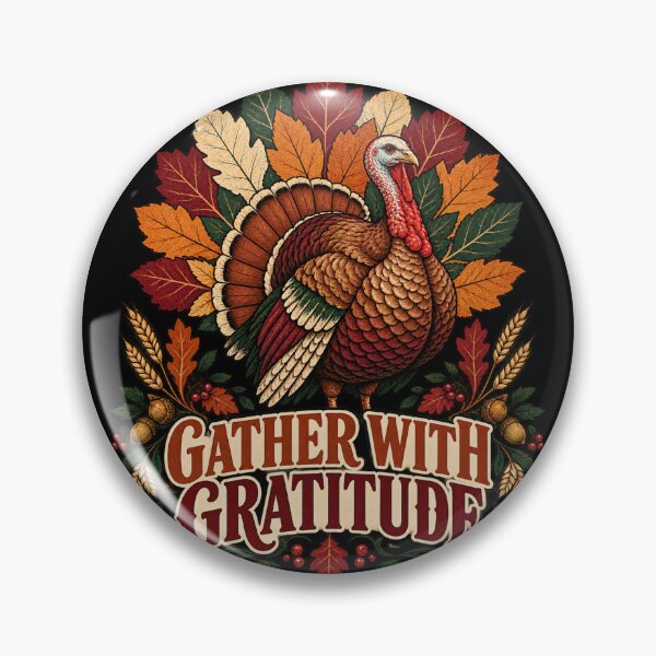 Item preview, Gather with Gratitude Turkey, Autumn Harvest Botanical Art designed and sold by haitrieuic96.