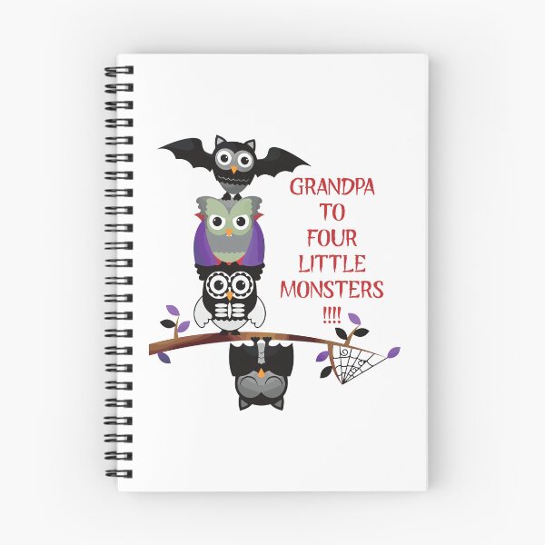 Item preview, Grandpa to Four Little Monsters (on White) designed and sold by PawsitiveMum3.