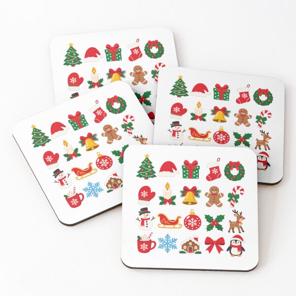 Item preview, Colorful Christmas Miniatures with Festive Holiday Icons designed and sold by skyartdesign.