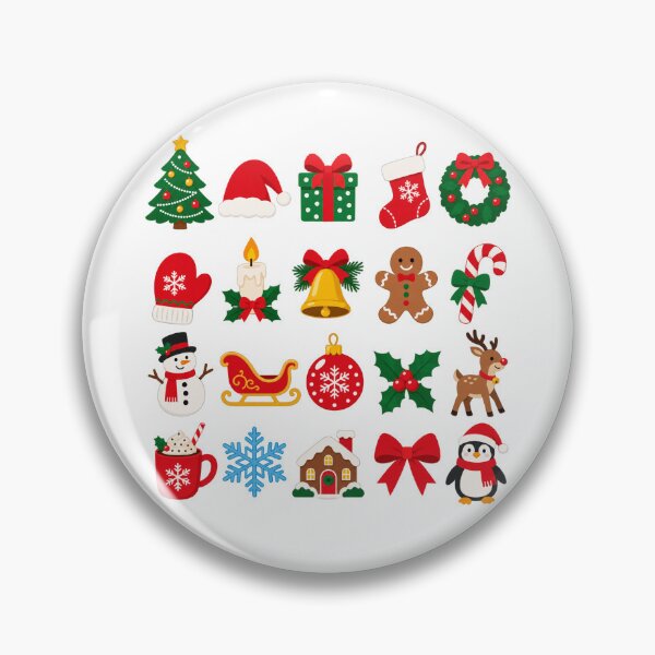 Item preview, Colorful Christmas Miniatures with Festive Holiday Icons designed and sold by skyartdesign.