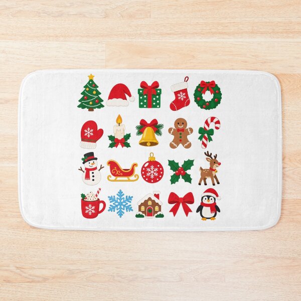 Item preview, Colorful Christmas Miniatures with Festive Holiday Icons designed and sold by skyartdesign.