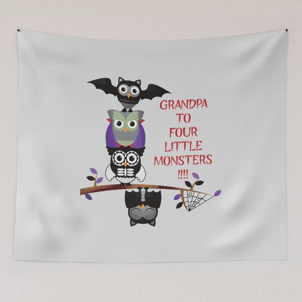 Item preview, Grandpa to Four Little Monsters (on Lt. Grey) designed and sold by PawsitiveMum3.