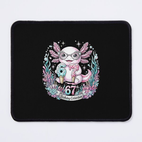 Item preview, 67th Birthday Axolotl with Ice Cream Celebration Design designed and sold by MiALopezArt.