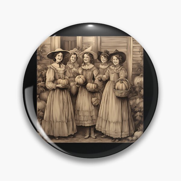 Item preview, Vintage Sepia Halloween Witches And Pumpkins Graphic designed and sold by JermaineLPalm.