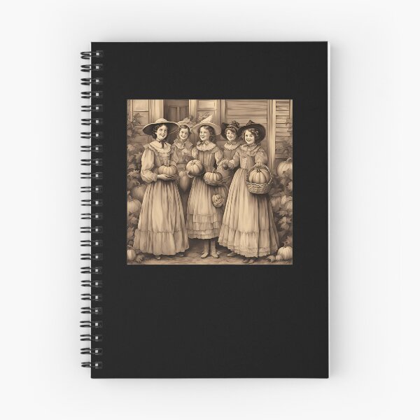 Item preview, Vintage Sepia Halloween Witches And Pumpkins Graphic designed and sold by JermaineLPalm.