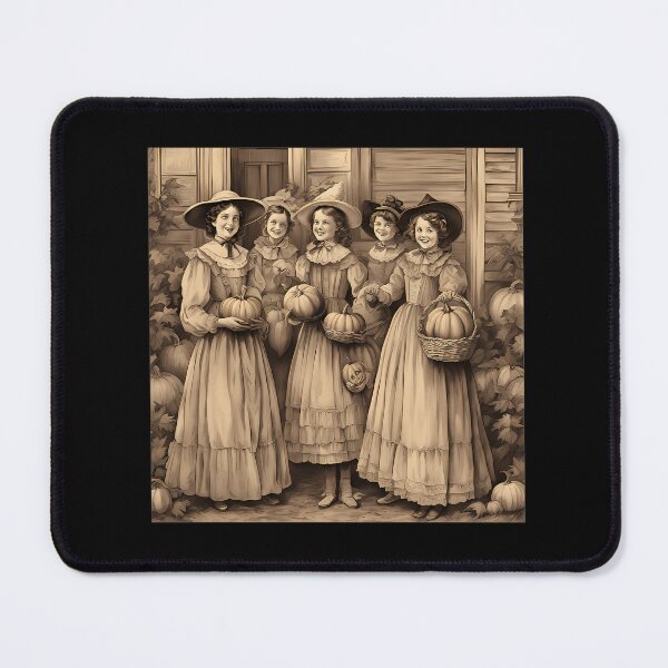 Item preview, Vintage Sepia Halloween Witches And Pumpkins Graphic designed and sold by JermaineLPalm.