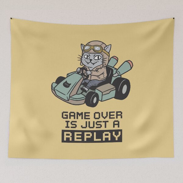 Item preview, Racer Cat - Game Over Is Just A Replay designed and sold by IMAGIPEEK.