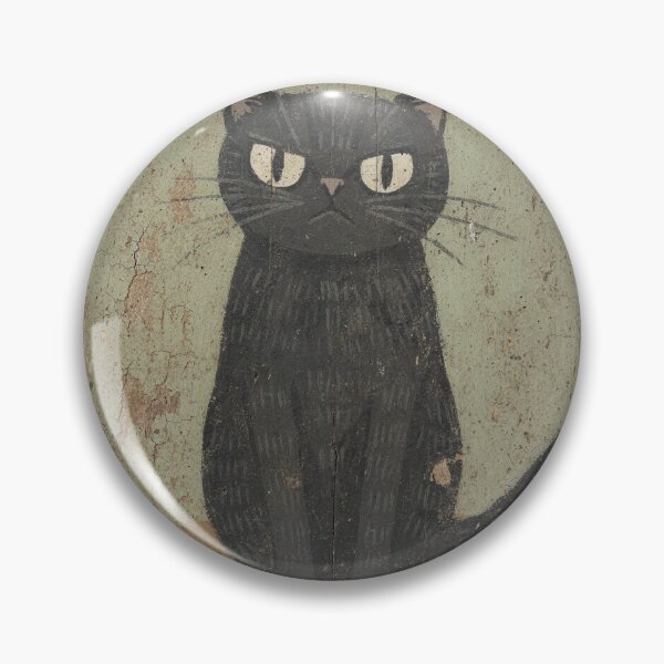 Item preview, Suspicious Black Cat Watching You Eat designed and sold by PictorialWhimsy.