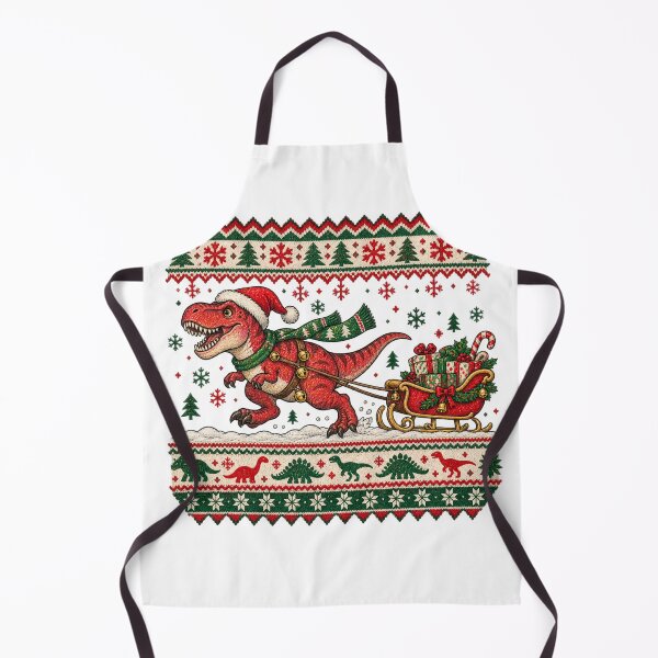 Item preview, Christmas Dinosaur Pulling a Sleigh in Nordic Style designed and sold by skyartdesign.