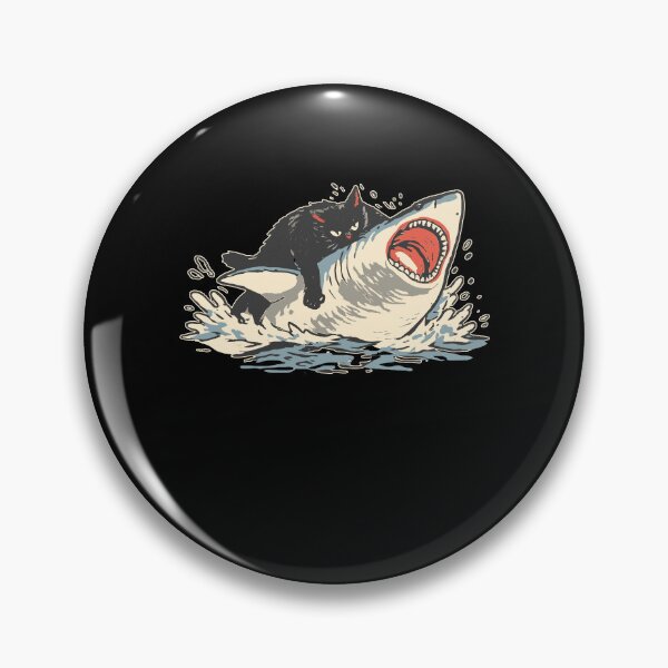 Item preview,  Black Cat Biting Shark designed and sold by kashiart.