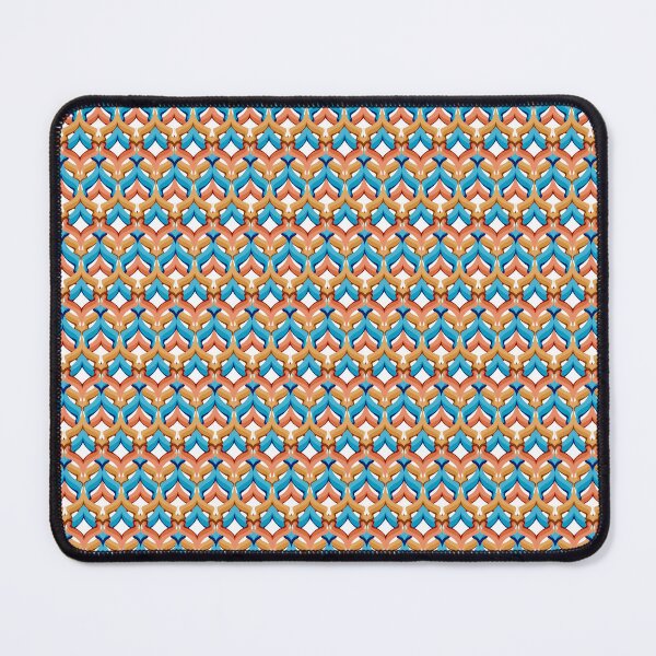 Item preview, Abstract geometric pattern retro blue orange designed and sold by fuzzyfox.