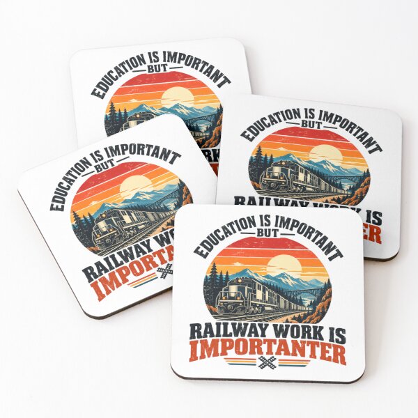 Item preview, Education Is Important But Railway Work Is Importer Train Lover Railroad Worker designed and sold by NeedForParks.