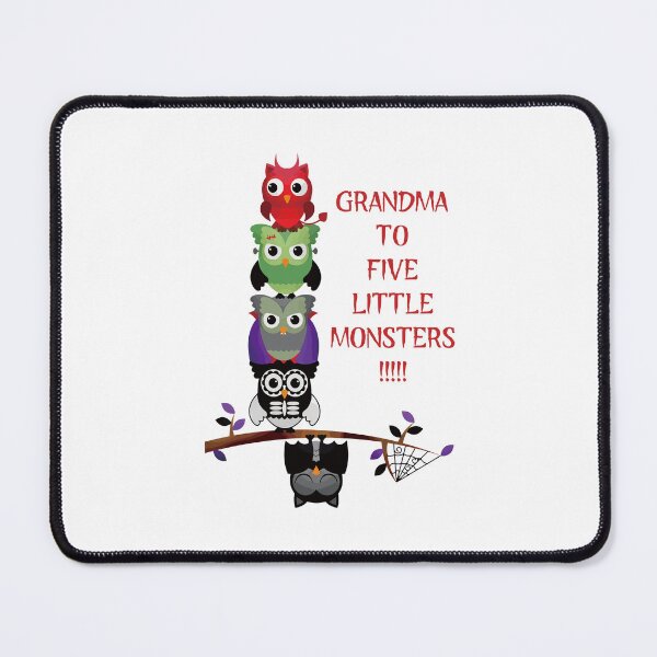 Item preview, Grandma to Five Little Monsters (on White) designed and sold by PawsitiveMum3.