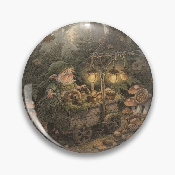 Item preview, Snail-Shell Gnome Selling Tiny Lanterns designed and sold by PictorialWhimsy.