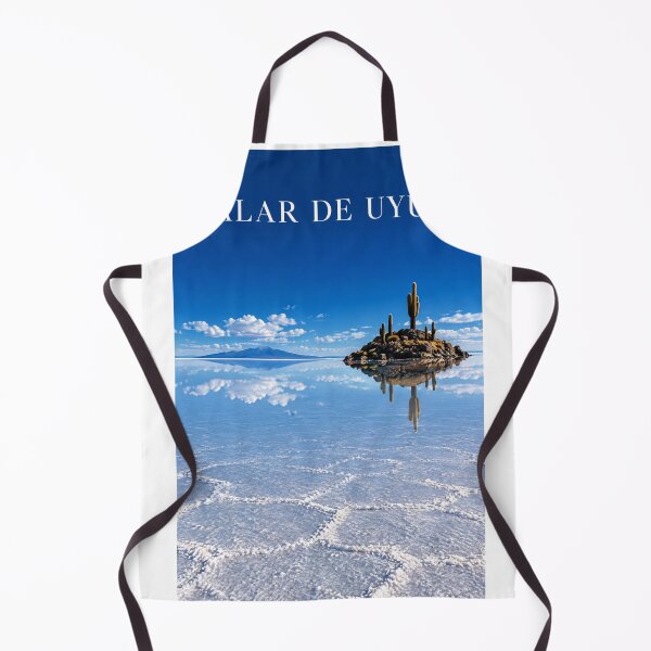 Item preview, Salar de Uyuni Bolivia Travel Poster – Salt Flats Mirror Reflection – Andes Cactus Island Art designed and sold by bobscraze.