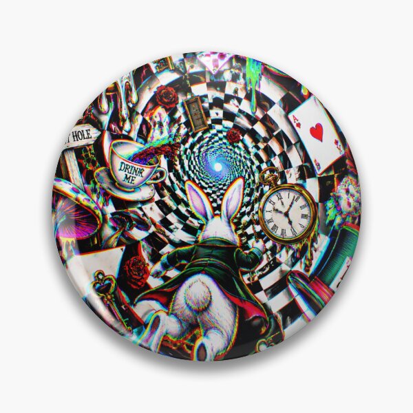 Item preview, Down The Rabbit Hole | White Rabbit Psychedelic Wonderland designed and sold by LollipopPrints.