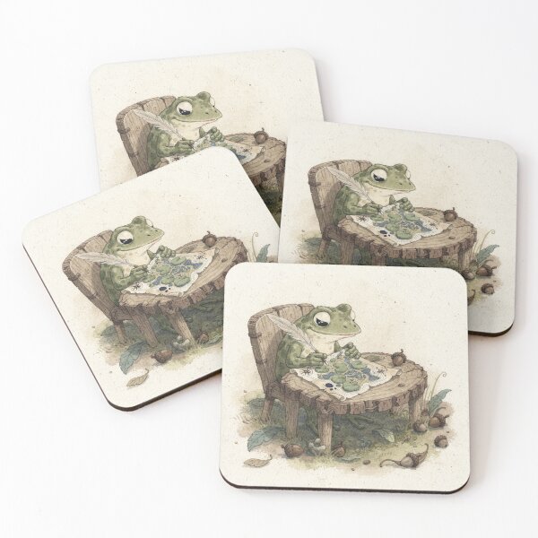 Item preview, Frog Cartographer Mapping the Lily Pads designed and sold by PictorialWhimsy.
