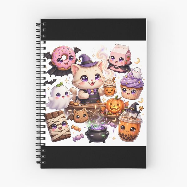 Item preview, Witch's Midnight Café | Cute Kawaii Halloween Coffee & Dessert Art designed and sold by SmartyWonders.