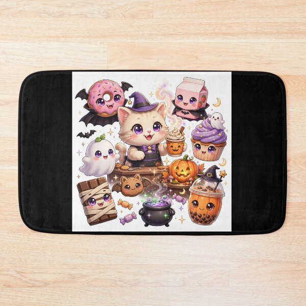 Item preview, Witch's Midnight Café | Cute Kawaii Halloween Coffee & Dessert Art designed and sold by SmartyWonders.