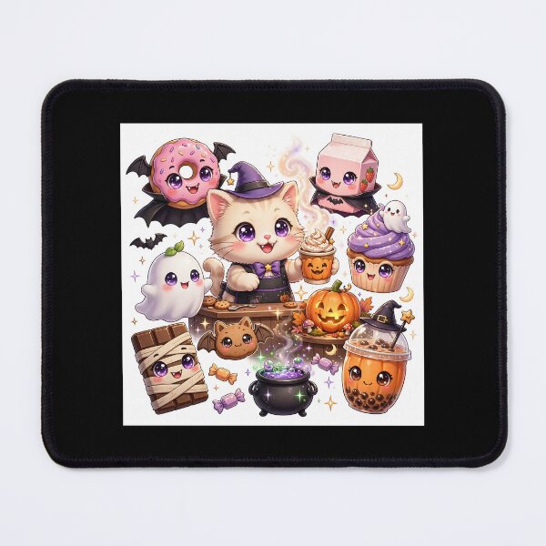 Item preview, Witch's Midnight Café | Cute Kawaii Halloween Coffee & Dessert Art designed and sold by SmartyWonders.