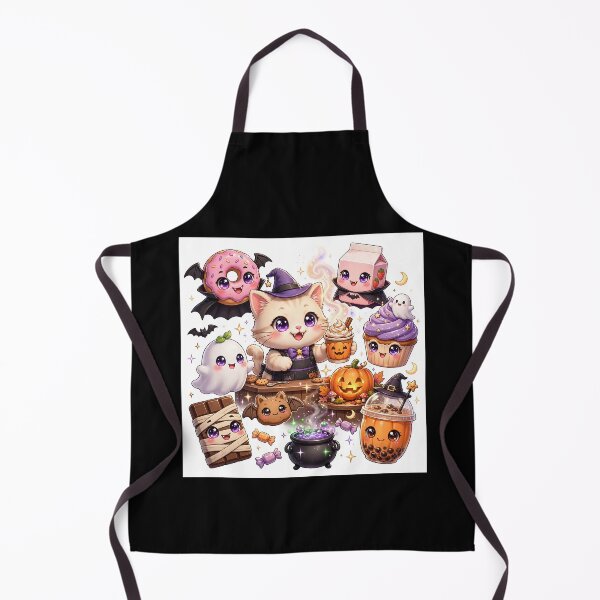 Item preview, Witch's Midnight Café | Cute Kawaii Halloween Coffee & Dessert Art designed and sold by SmartyWonders.