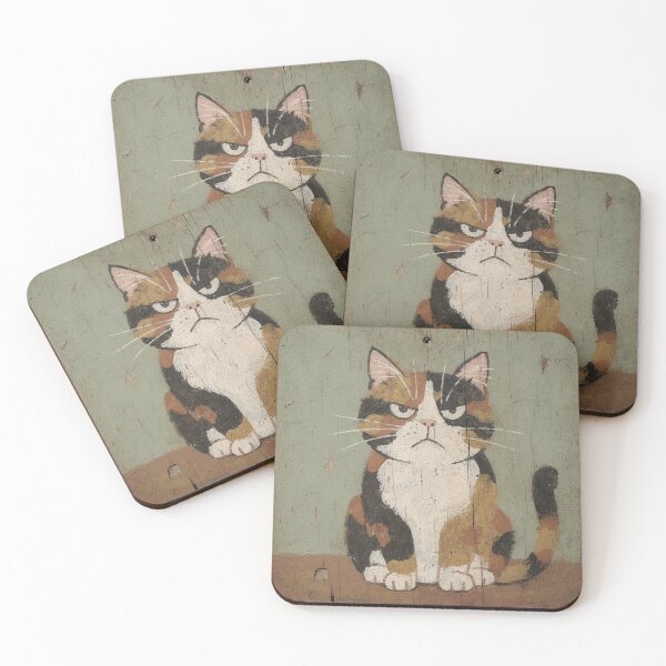 Item preview, Grumpy Calico Who Hates Mondays designed and sold by PictorialWhimsy.