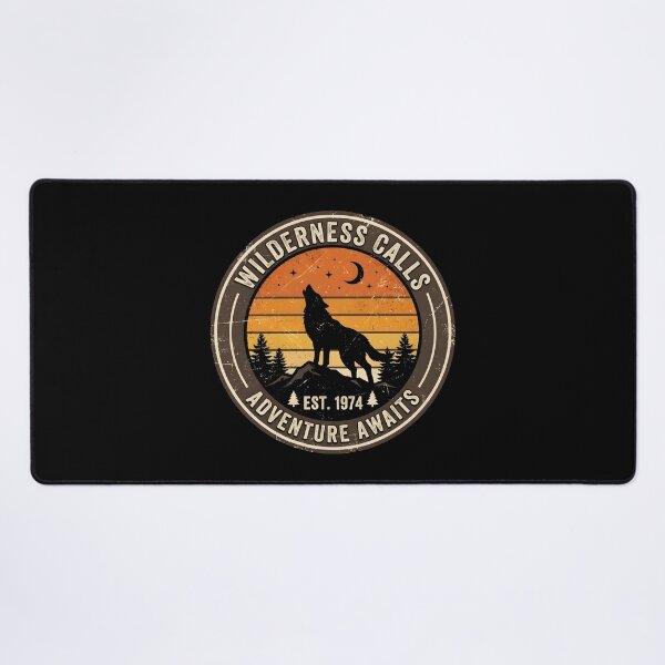 Item preview, Retro Sunset Wolf Fursona Vintage 70s Indie Badge Graphic designed and sold by DuckOddity.
