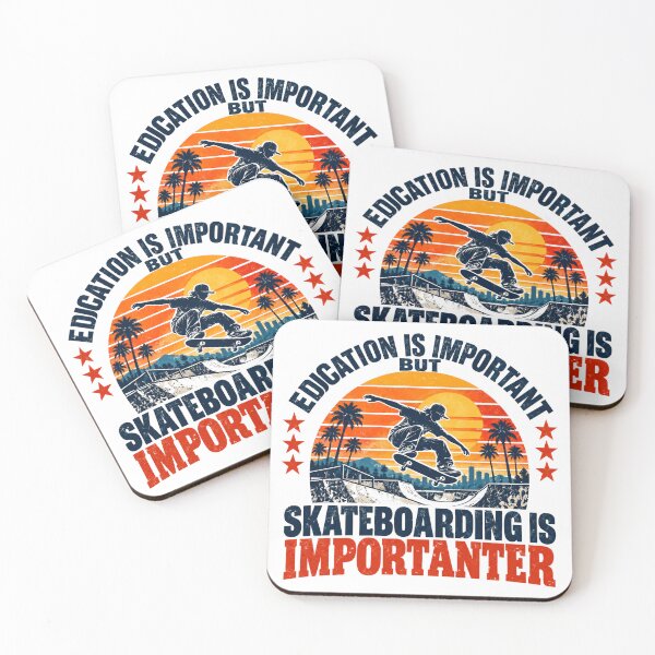 Item preview, Education Is Important But Skateboarding Is Importanter Skateboarder Skater Hobby designed and sold by NeedForParks.