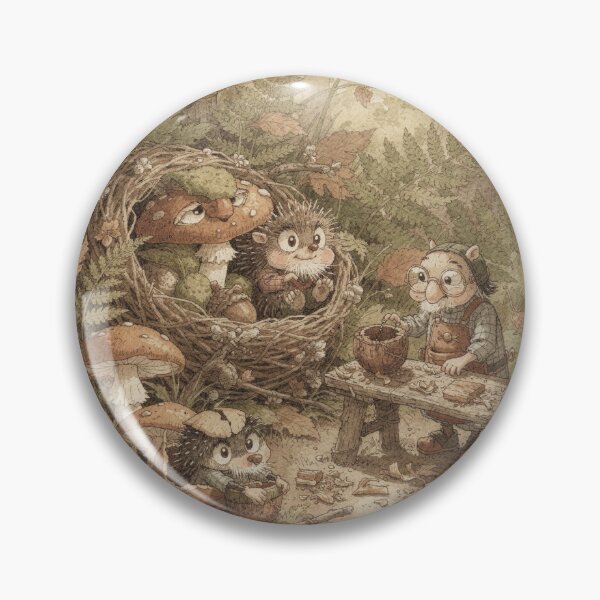 Item preview, Beetle Folk Repairing a Cracked Acorn Cup designed and sold by PictorialWhimsy.