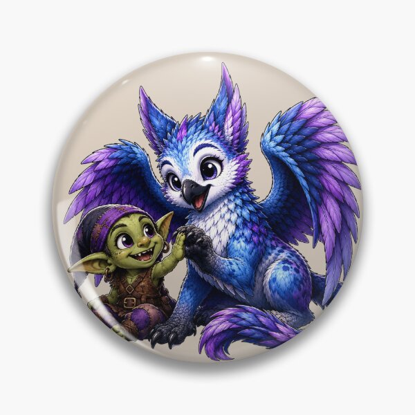 Item preview,  Cute Baby Griffin and Goblin Friends Whimsical Fantasy Art designed and sold by Hatchling Hollow.