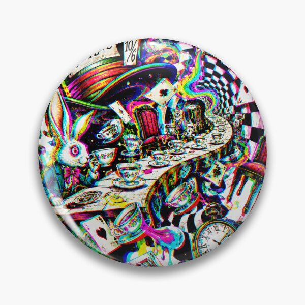 Item preview, We're All Mad Here | Psychedelic Mad Tea Party Wonderland designed and sold by LollipopPrints.