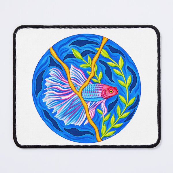 Item preview, Azure Reverie – Betta Fish Watercolour | Ripple and Reflection Series designed and sold by newsuept25.art.