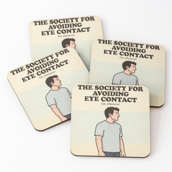 Item preview, The Society for Avoiding Eye Contact designed and sold by PictorialWhimsy.