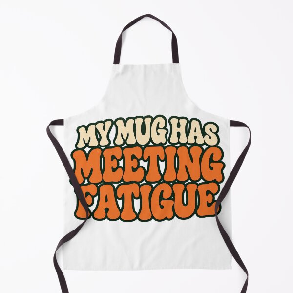 Item preview, Meeting Fatigue Mug Humor in Retro Lettering designed and sold by Bikivuno.