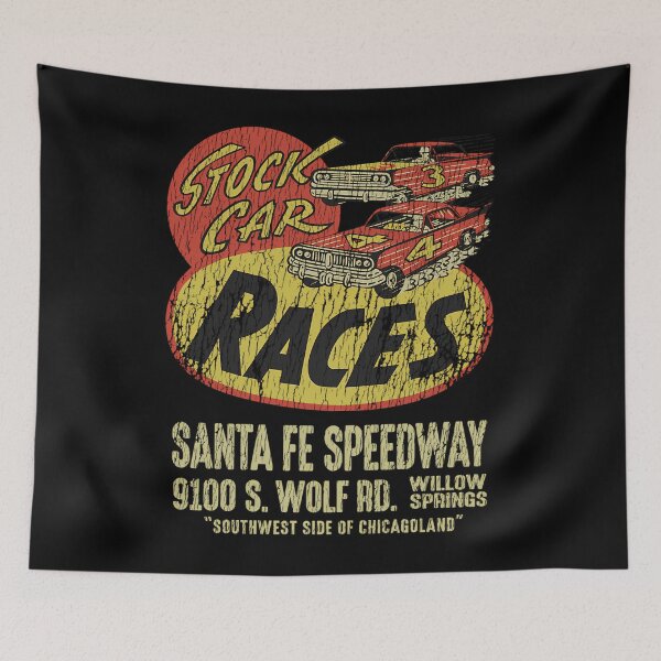Item preview, Stock Car Races - Santa Fe Speedway Willow Springs. Worn Aged Print. designed and sold by TN22store.