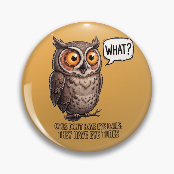 Item preview, Owls Don't Have Eyeballs Funny Science Cute Owl Art designed and sold by FrozenFits.