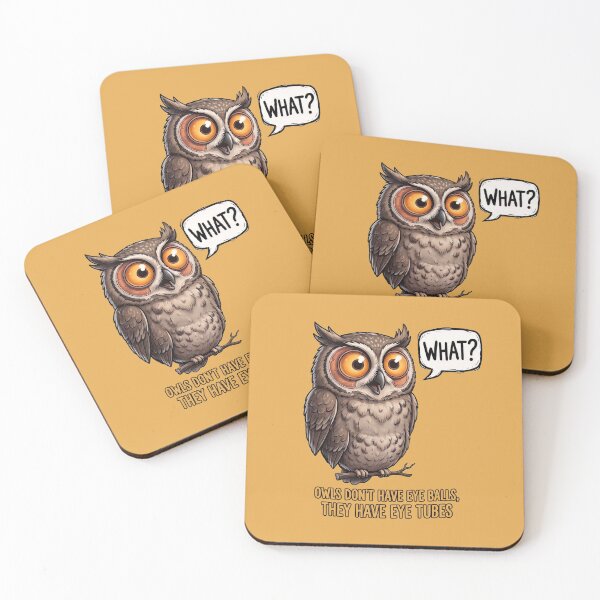 Item preview, Owls Don't Have Eyeballs Funny Science Cute Owl Art designed and sold by FrozenFits.