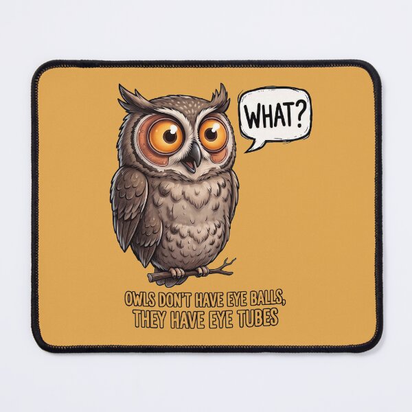Item preview, Owls Don't Have Eyeballs Funny Science Cute Owl Art designed and sold by FrozenFits.
