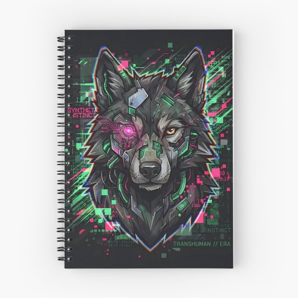 Item preview, Cyber Glitch Wolf Fursona Digital Data Stream Abstract Art designed and sold by DuckOddity.