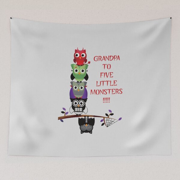 Item preview, Grandpa to Five Little Monsters (on Lt. Grey) designed and sold by PawsitiveMum3.