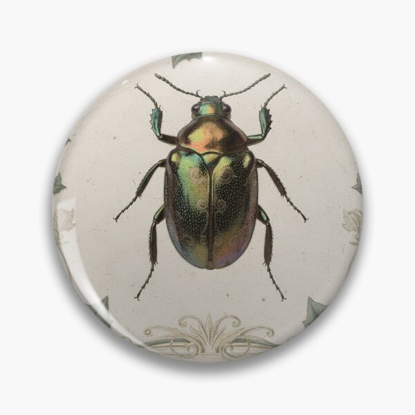 Item preview, Art Nouveau Beetle and Ivy Study in Gold designed and sold by PictorialWhimsy.