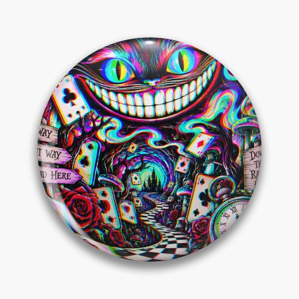 Item preview, Mad Here | Cheshire Cat Psychedelic Wonderland designed and sold by LollipopPrints.